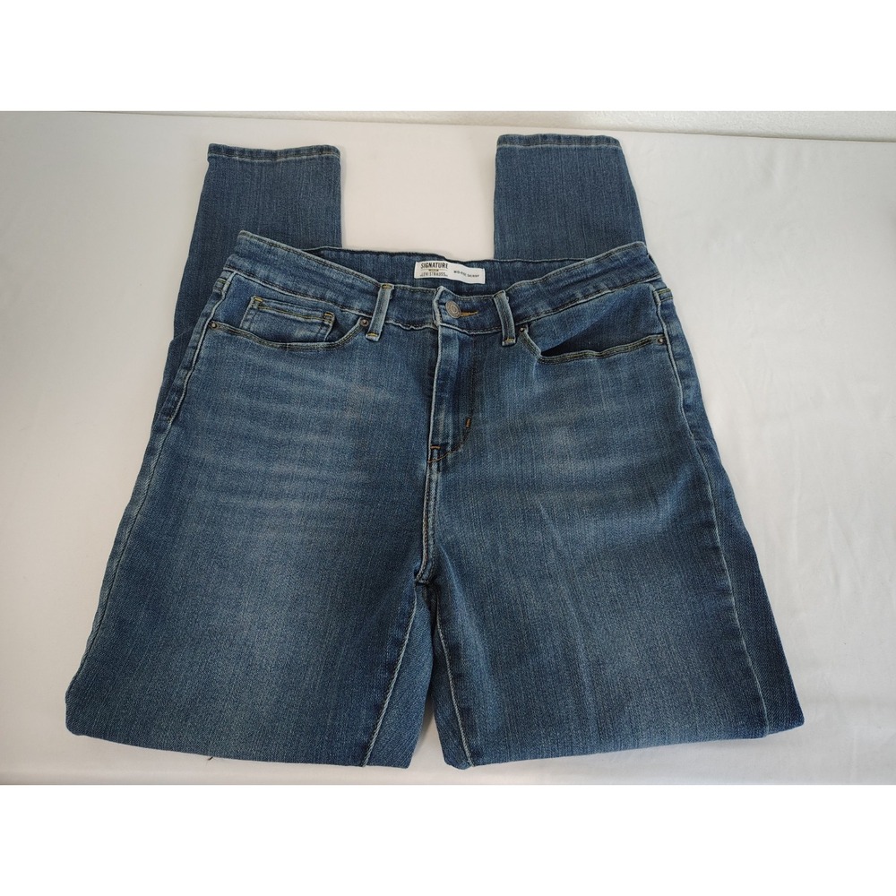 Women's Signature By Levi Strauss Mid-Rise Skinny Denim Jeans - Size 10 - 31x30